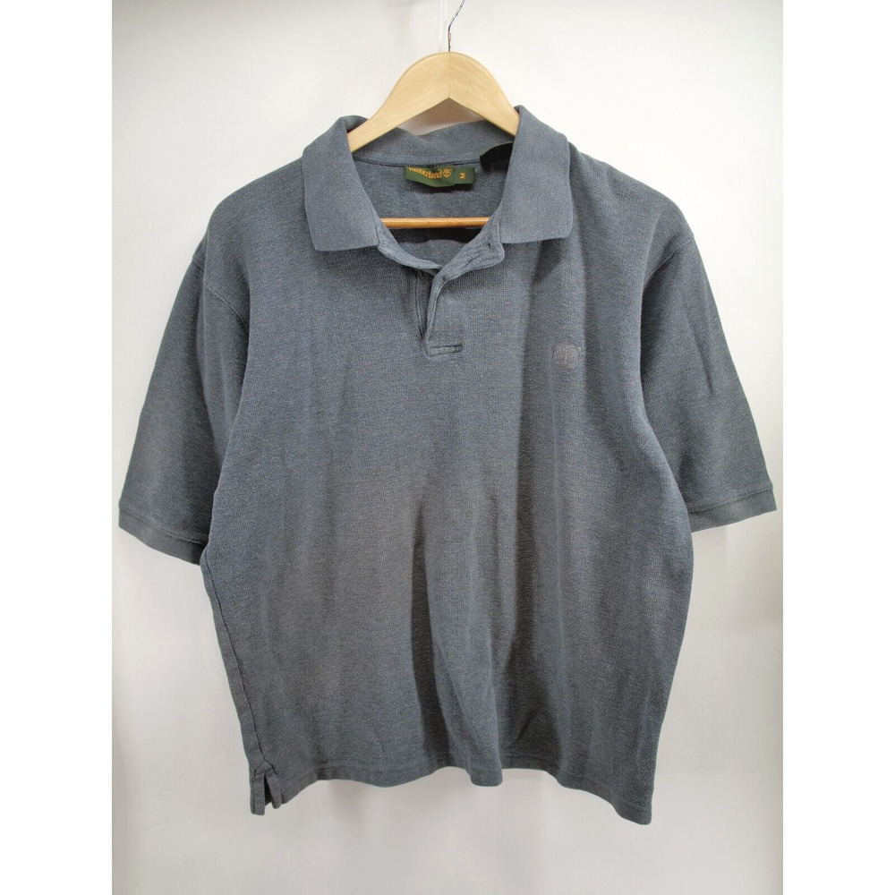 Timberland Short Mens Medium Gray‎ Sleeve Polo Shirt